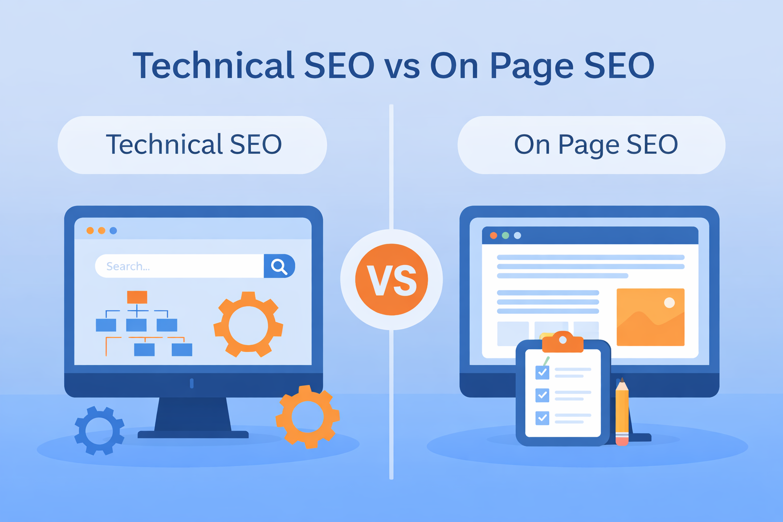 Technical SEO vs On Page SEO Key Differences Every SEO Beginner Must Know