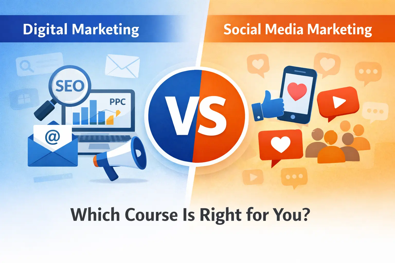 Digital Marketing vs Social Media Marketing: Which Course Is Right for You?